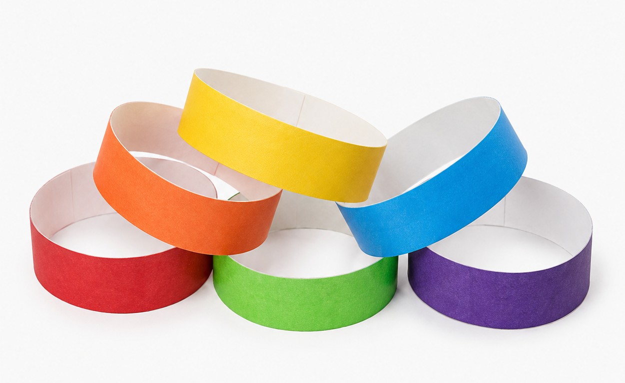 plain tyvek wristbands